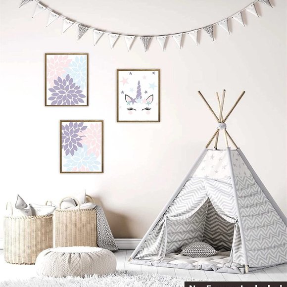 Set of (3) Unicorn Wall Poster Art Prints NWT - Picture 2 of 5